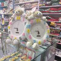 ساعت عروسکی دیواری تمام مخمل درجه یک نانو