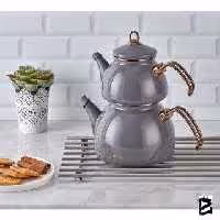 کتری قوری لعابی NEVA رنگ طوسی کد N3168