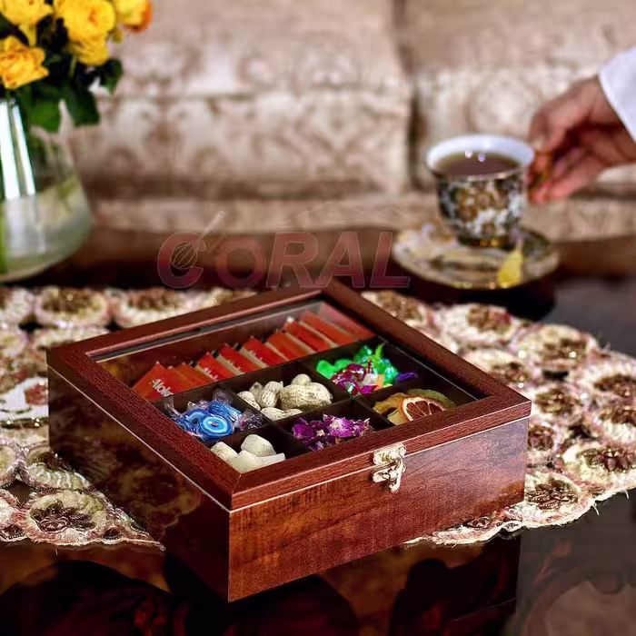 تی باکس چوبی 7 خانه 