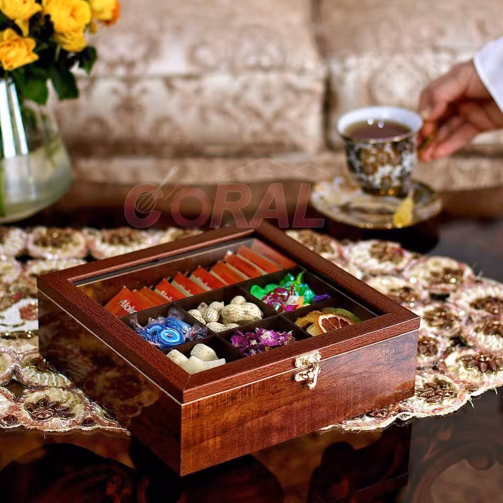 تی باکس چوبی 7 خانه 