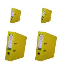 زونکن A4 سلفونی لبه فلزی تیگل دار  زرد( بسته 4 عددی)