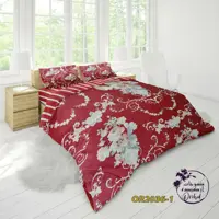 روتختی دونفره پارچه فیلور (طرح جام)رنگ قرمز  OR2036_1