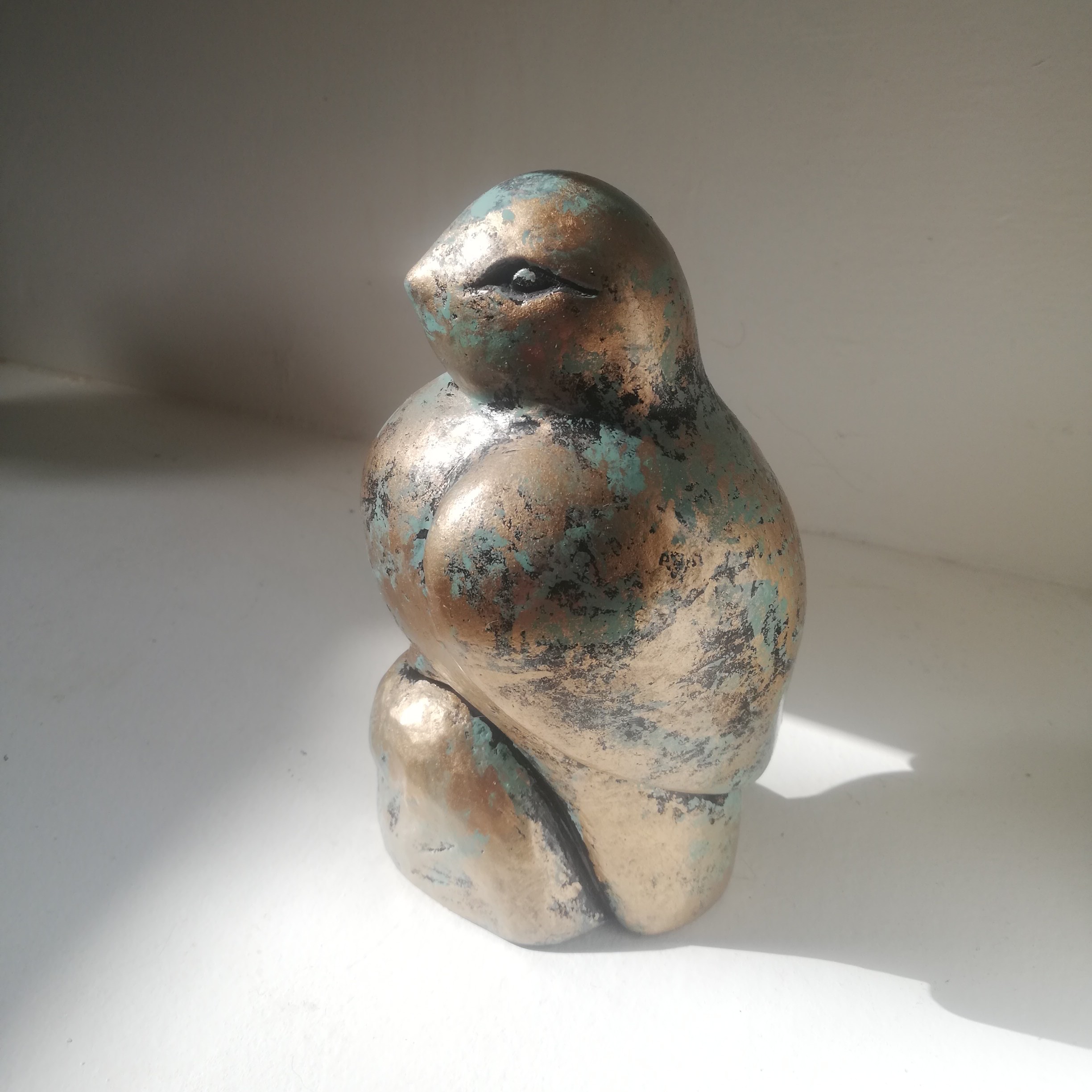 مجسمه دکوری پرنده سنگی ست 2تایی