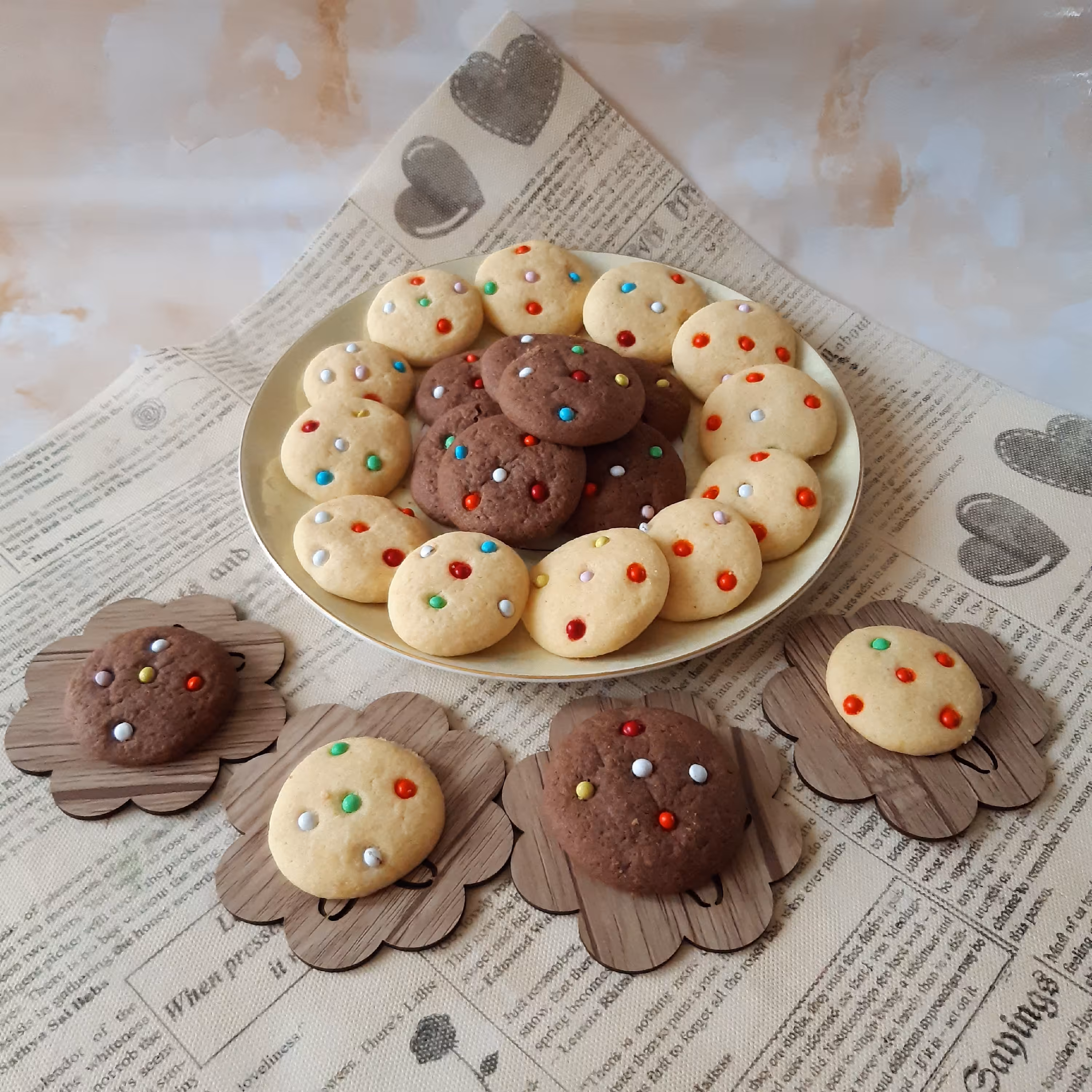 کوکی اسمارتیزی شکلاتی و وانیلی  خونگی ارسال پس کرایه 