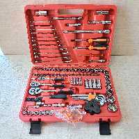 جعبه بکس کامل 121 پارچه   (انواع بکس کوچک و بزرگ و آچار یکسر رینگ)