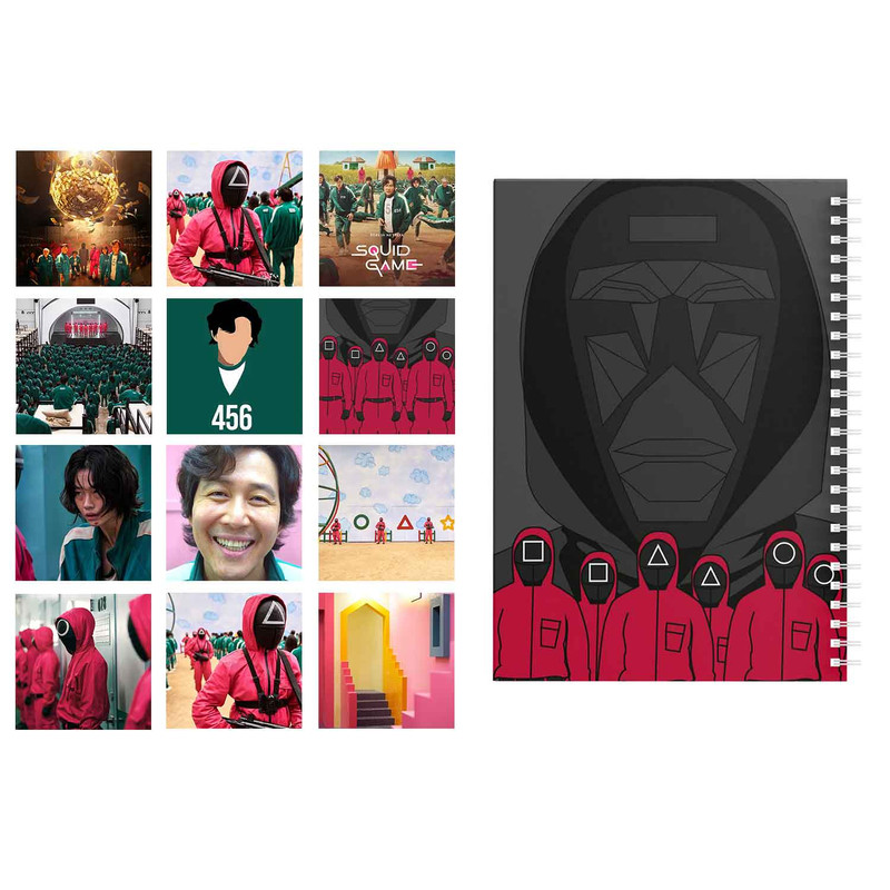 دفتر یادداشت باژیکان مدل بازی مرکب کد 2011163 به همراه فتوکارت مجموعه 12 عددی