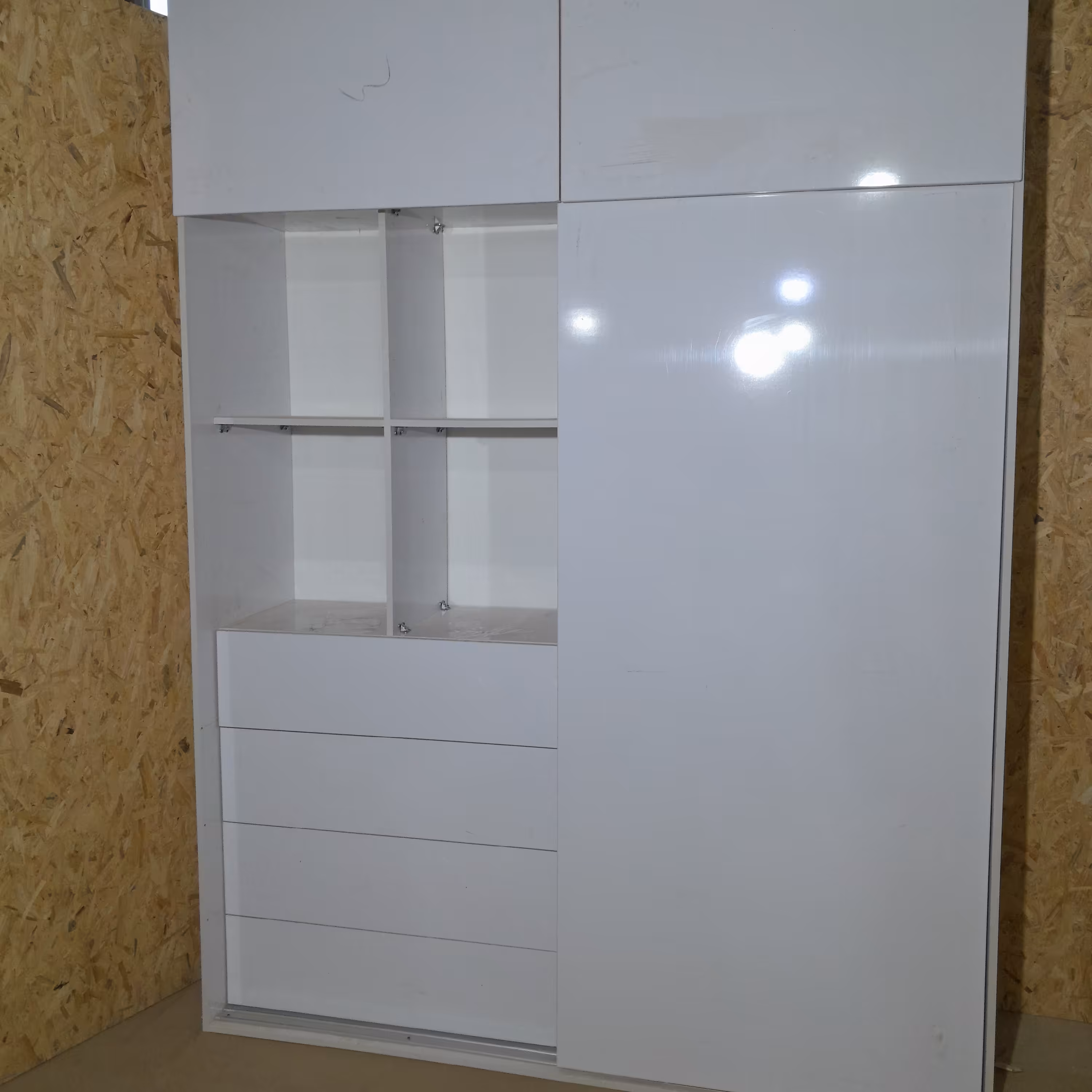 کمد بزرگ درها ریلی ابعاد 180 43 220 ریل 3 تیکه 