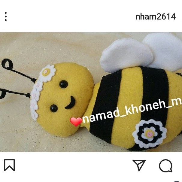 عروسک زنبور نمدی