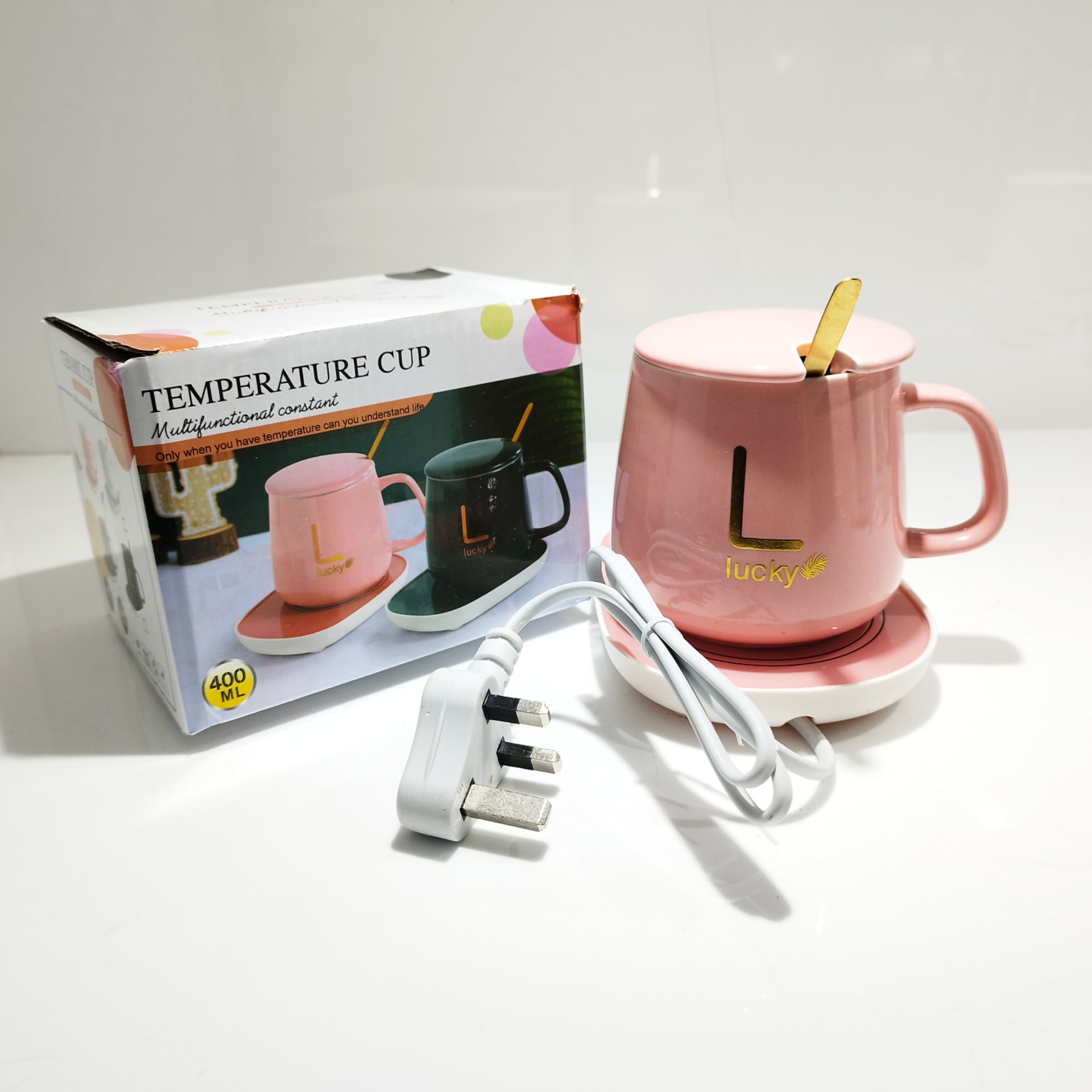 ماگ هیتردار یا ماگ گرمکن دار سرامیکی در چهار رنگ جذاب - ماگ صورتی - ماگ مشکی - ماگ سفید - ماگ سبز - ارسال رایگان