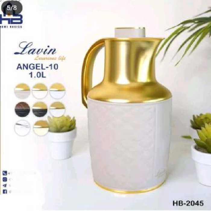 فلاسک چای شیشه قرمز