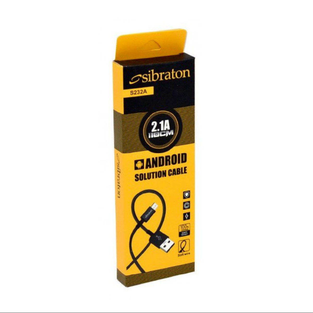 کابل شارژ میکرو SIBRATON مدل S232A طول 110 سانت 