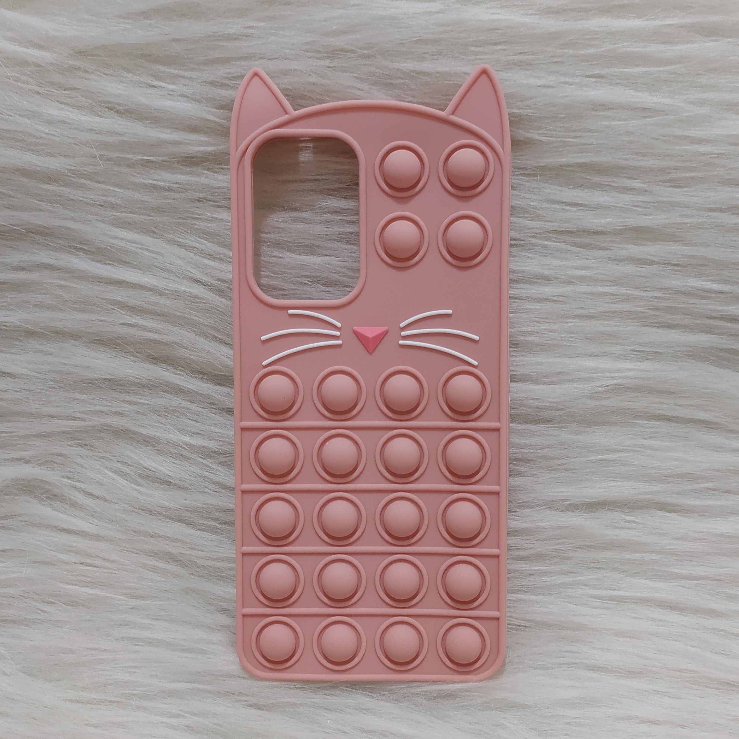 گارد سامسونگ A52 و A52S پاپیتی سیلیکونی خرگوشی رنگ صورتی 