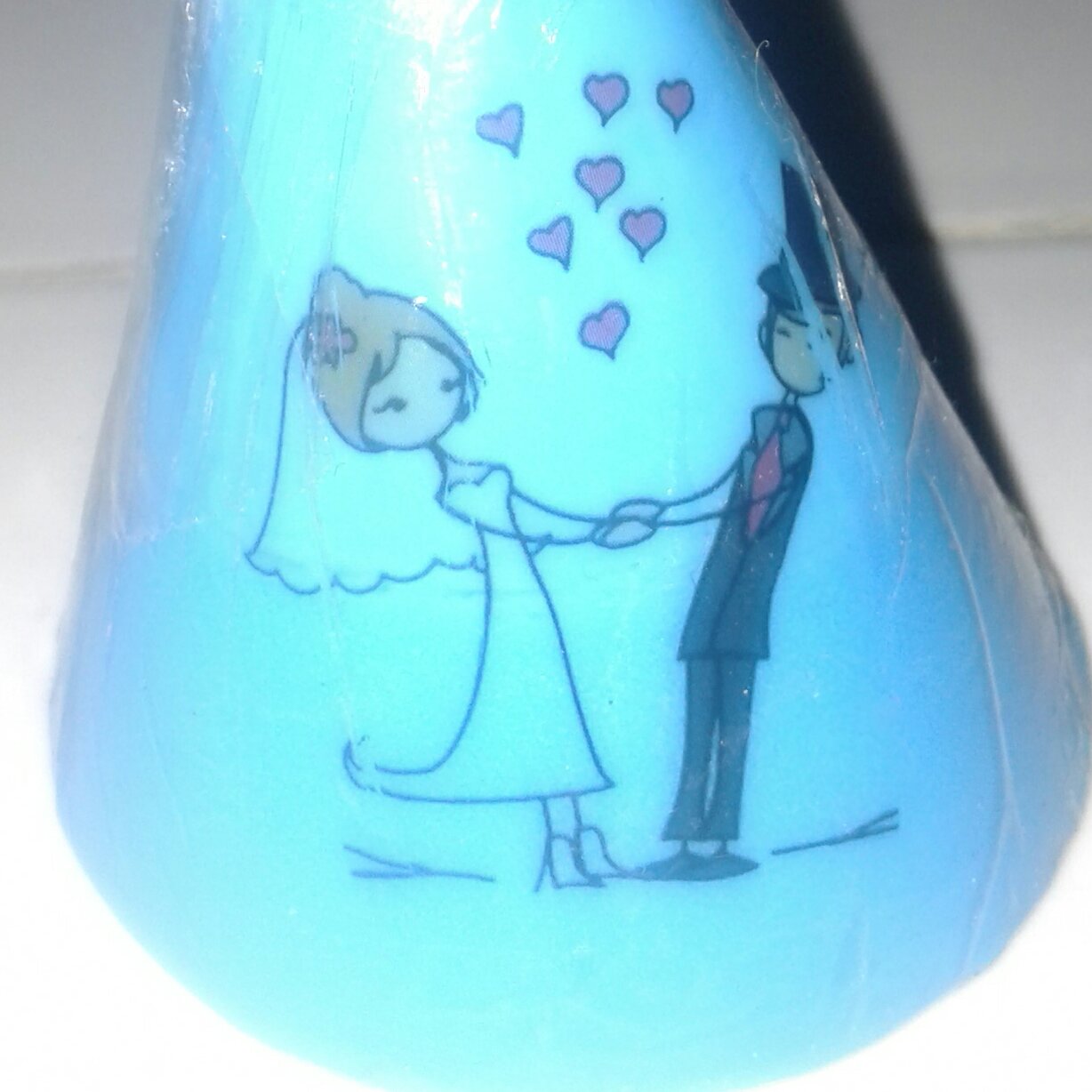 کد024.شمع مخروطی رنگی .طرح دار.زیبا