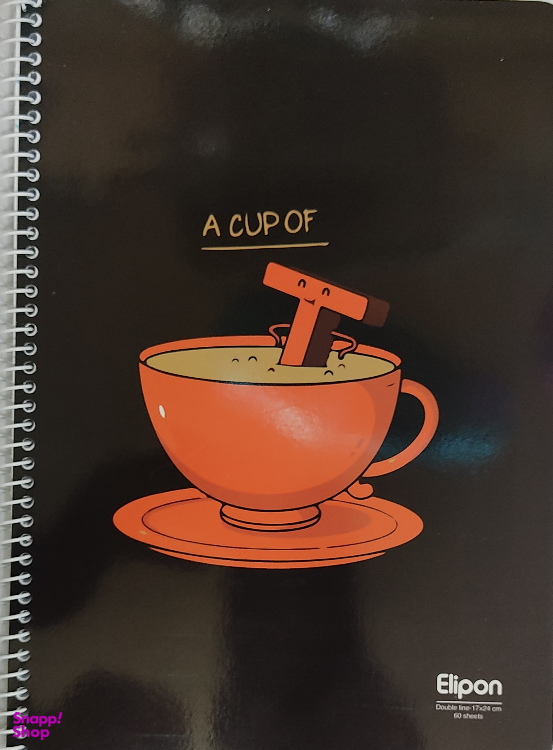 دفتر دوخط 60 برگ سیمی الیپون (Elipon) مدل Cup
