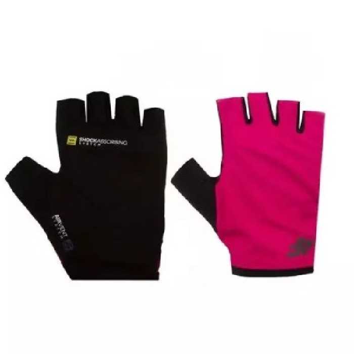 دستکش دوچرخه سواری نیمه انگشتی حرفه ای طرح F4 01 سایز XL ( صورتی )