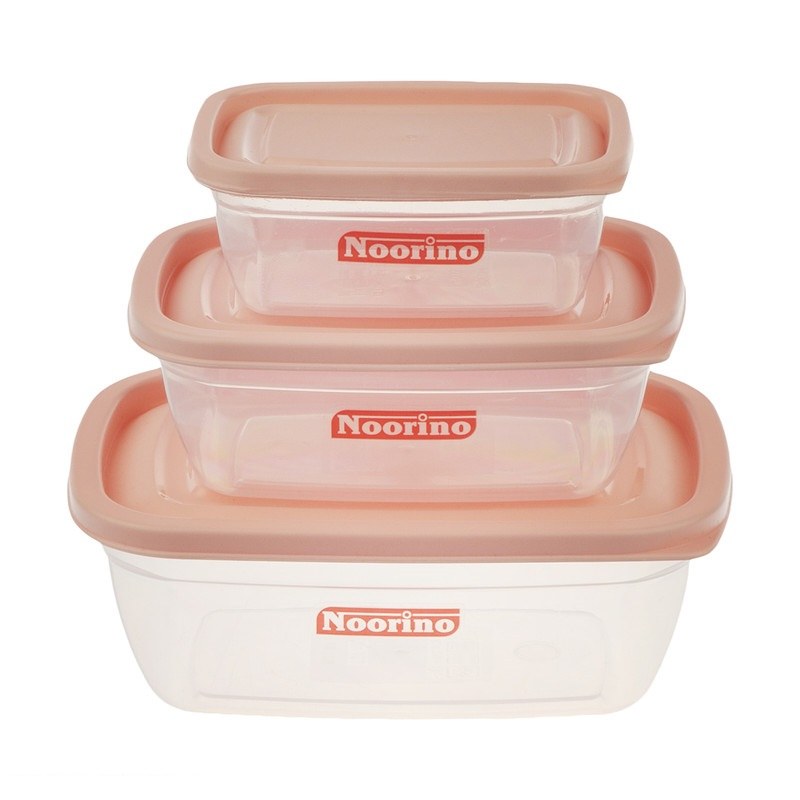 ظرف نگهدارنده نورینو مدل نیروانا مجموعه 3 عددی (طوسی - صورتی- صورتی خاکستری)