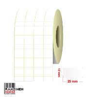 لیبل کاغذی سایز 25*12 میلیمتر چهار ردیفه