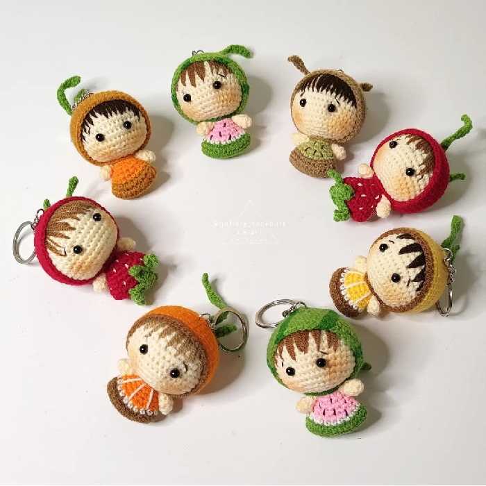 جاسویچی واویزکیف دخترهای میوه ای دستباف ناری