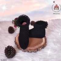 پاپوش بافتنی مدل نیم بوت ( کد 50503 )