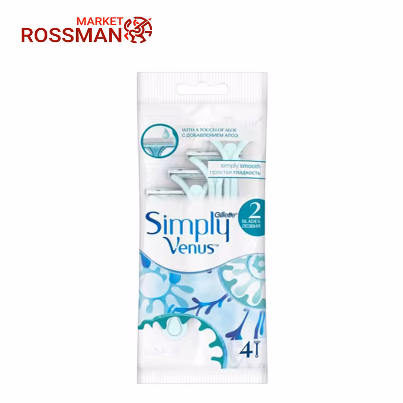 خود تراش ژیلت مدل 2 Simply Venus بسته 4 عددی