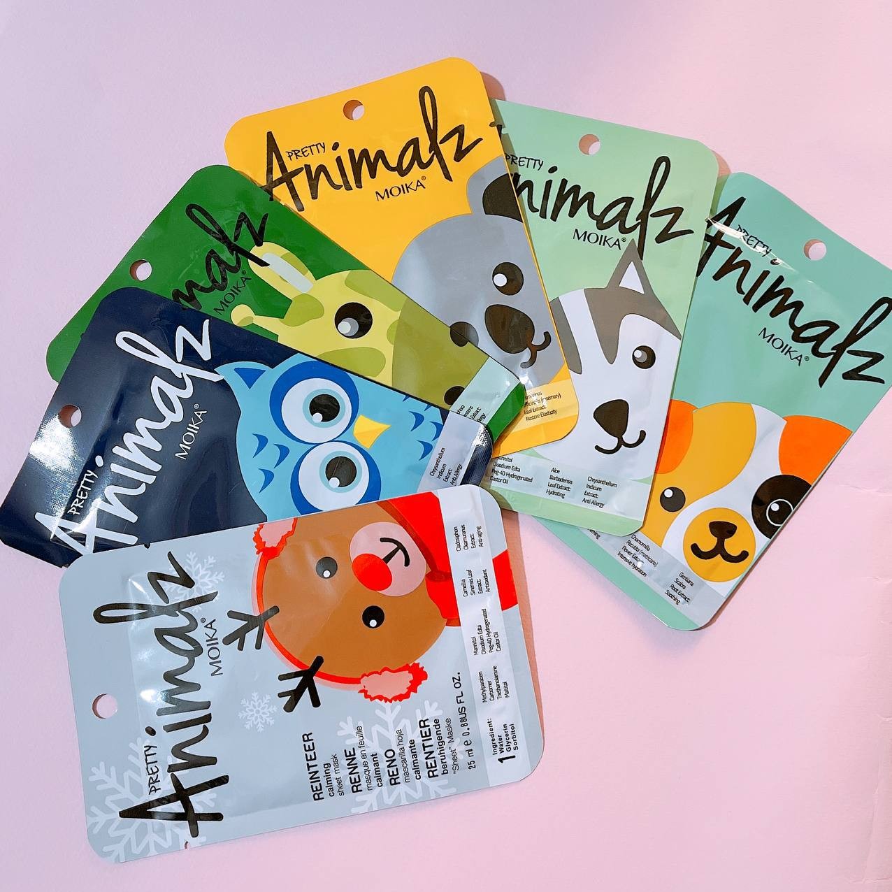 ماسک ورقه ای حیوانات  ( پک 6 تایی)