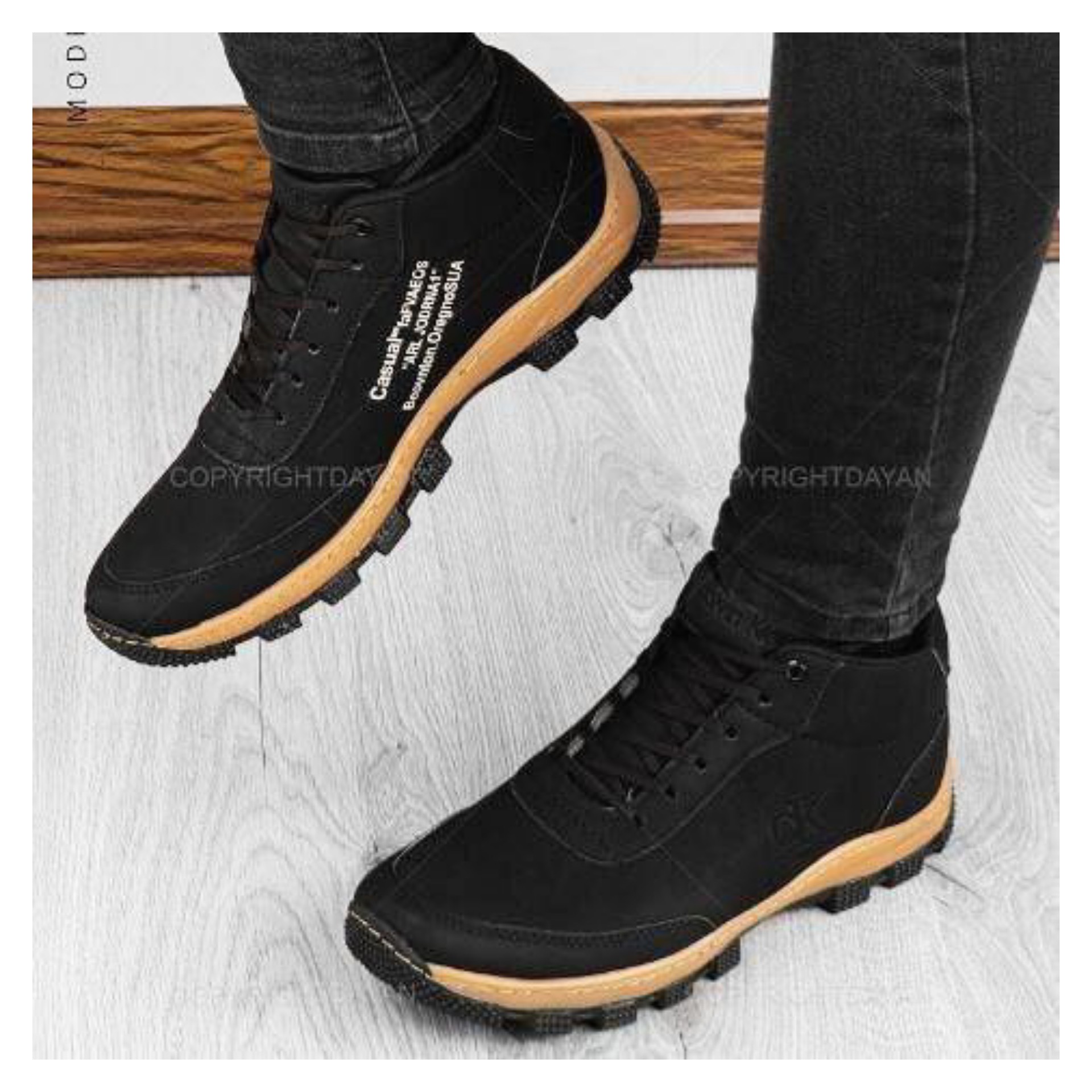 کفش مردانه جنس سوییت عسلی و مشگی سایز 41تا 44 جنس بینظیر بنددار 