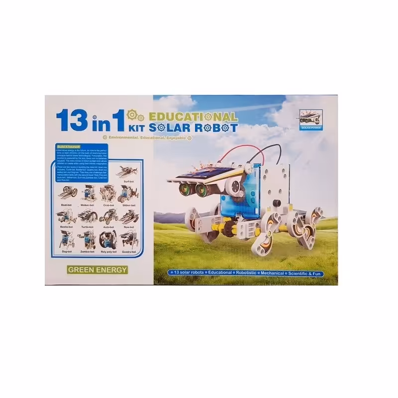 کیت آموزشی ربات خورشیدی مدل Green Energy مجموعه 13 ربات قابل تبدیل