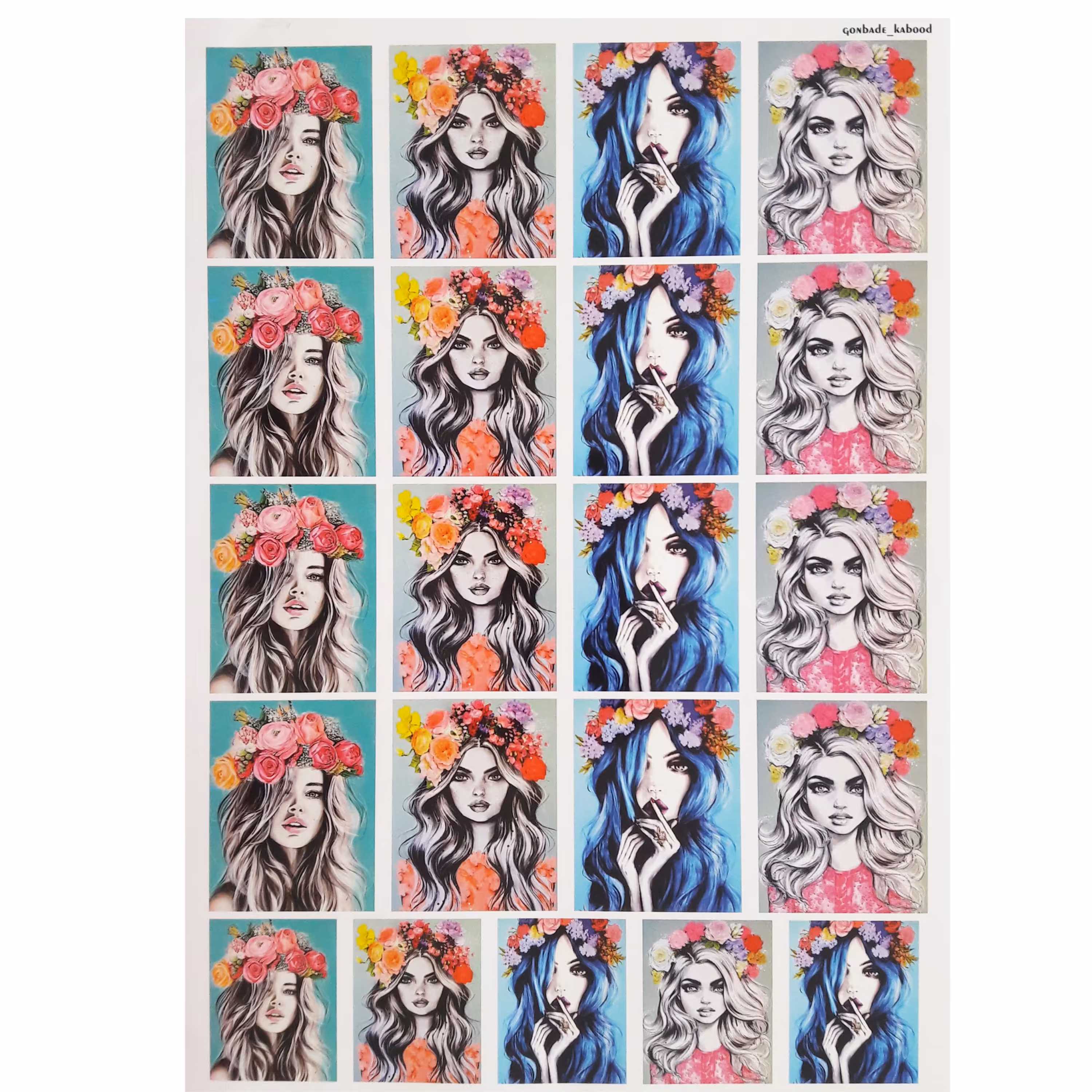 ترنسفر طرح ماریا ابعاد30در40 سانتی متر