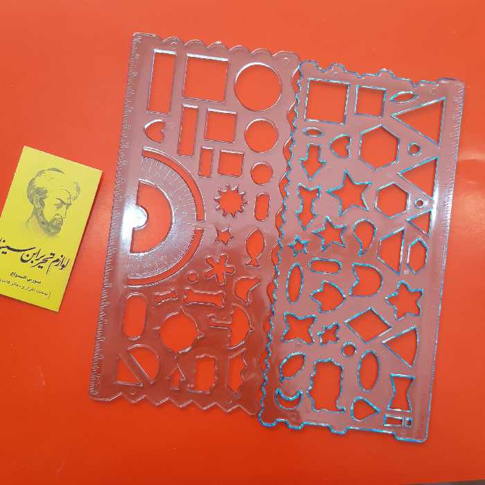 خط کش شابلون دار   دو قلو