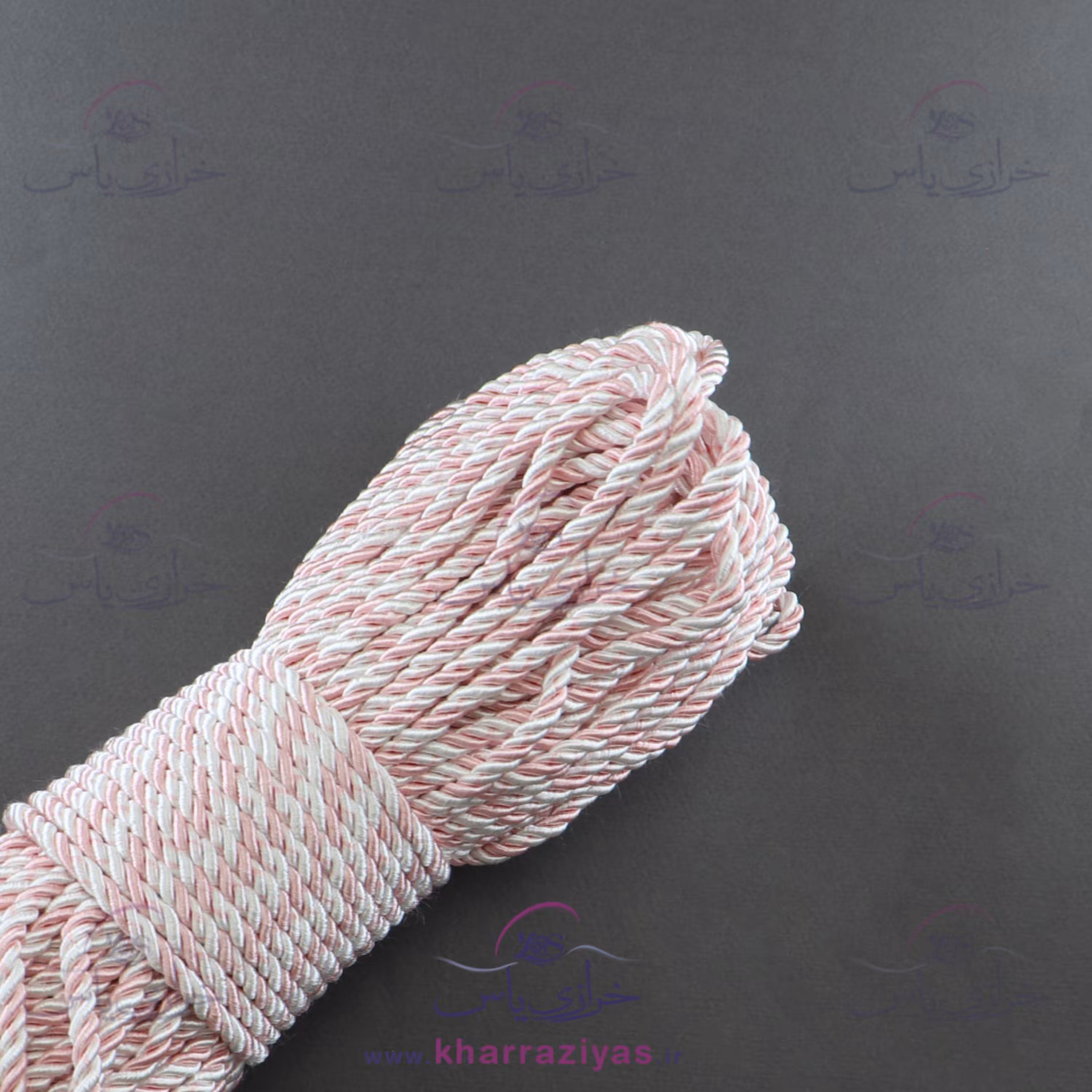 نخ قیطان تابیده ابریشمی صورتی اسپرت