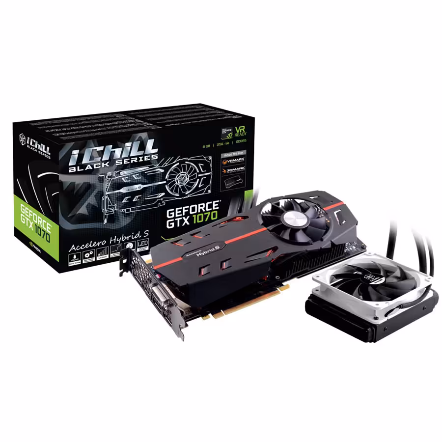 کارت گرافیک اینو تری دی مدل آی چیل جی تی ایکس 1070 بلک هیبرید اس با ظرفیت 8 گیگابایت