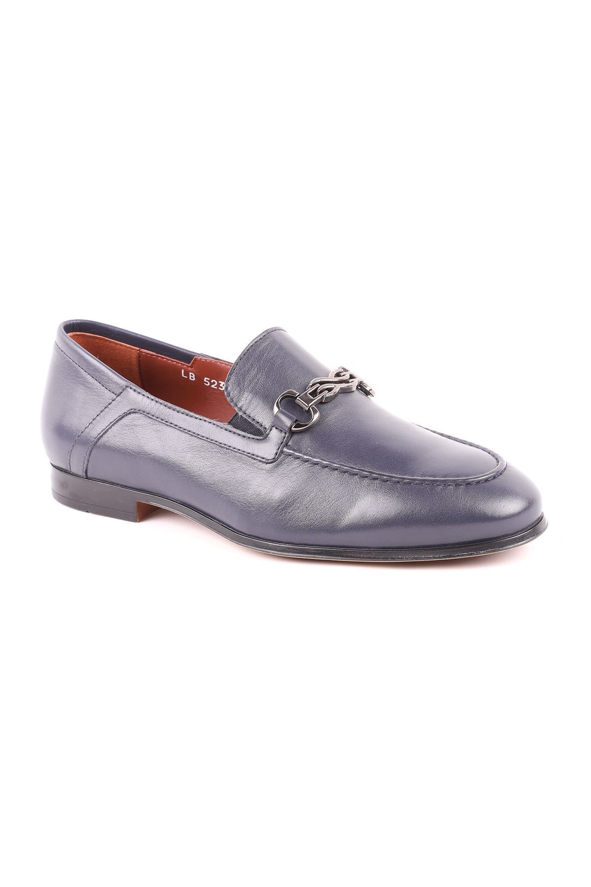 کفش های کژوال آبی مردانه چرم روزمره NAVY Libero