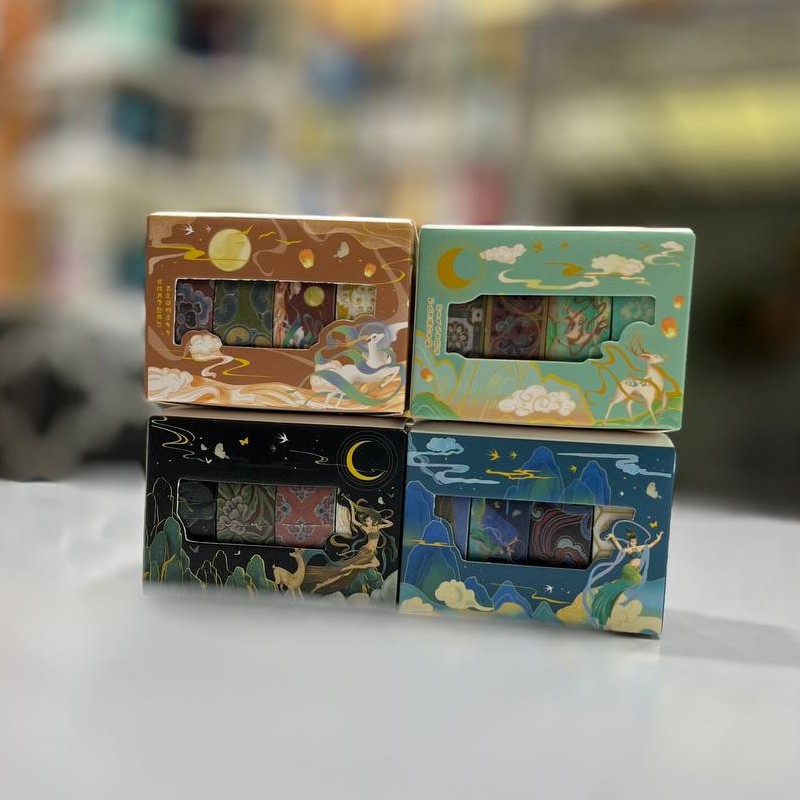 مجموعه چسپ واشی فانتزی به همراه برچسب