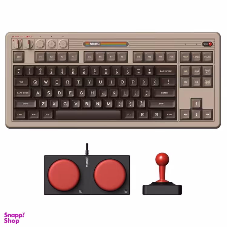 کیبورد و سوییچ مکانیکال بی سیم مخصوص بازی مدل 8BitDo C64 Edition