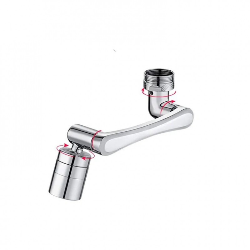 سر شیر آب ظرفشویی استیل مدل تلسکوپی 360 درجه