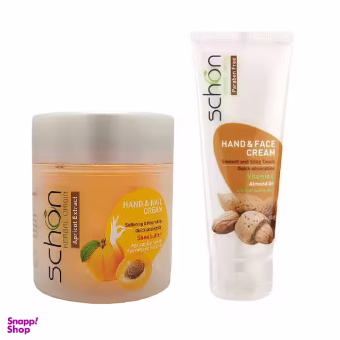 کرم دست و ناخن شون مدل Apricot Extract حجم 150 میلی لیتر + کرم دست و صورت حجم 75 میلی لیتر