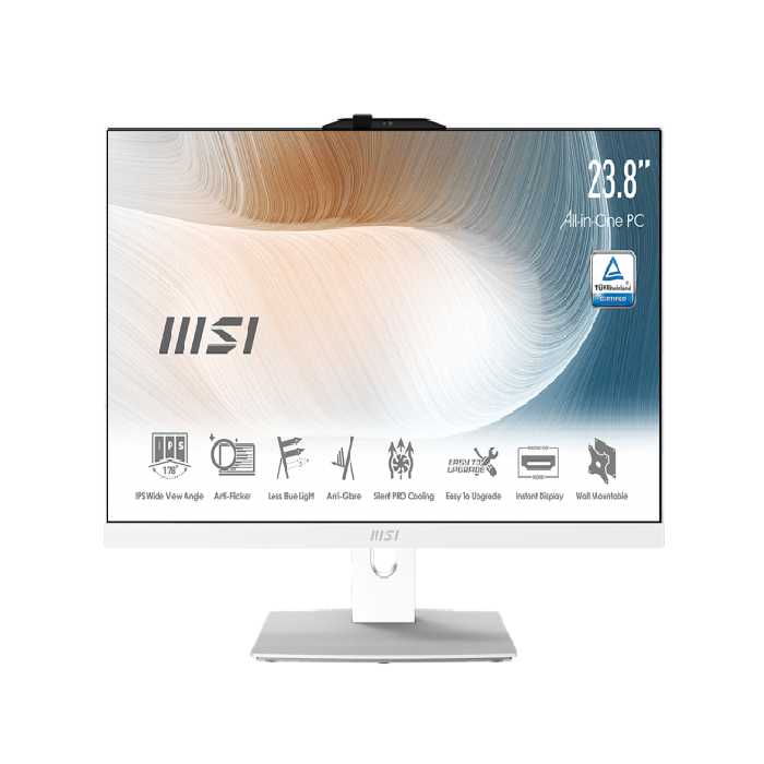 کامپیوتر All In One ام اس آی 24 اینچی مدل AM242P 12M پردازنده Core i5 1240P رم 16GB حافظه 512GB SSD گرافیک Intel غیرلمسی