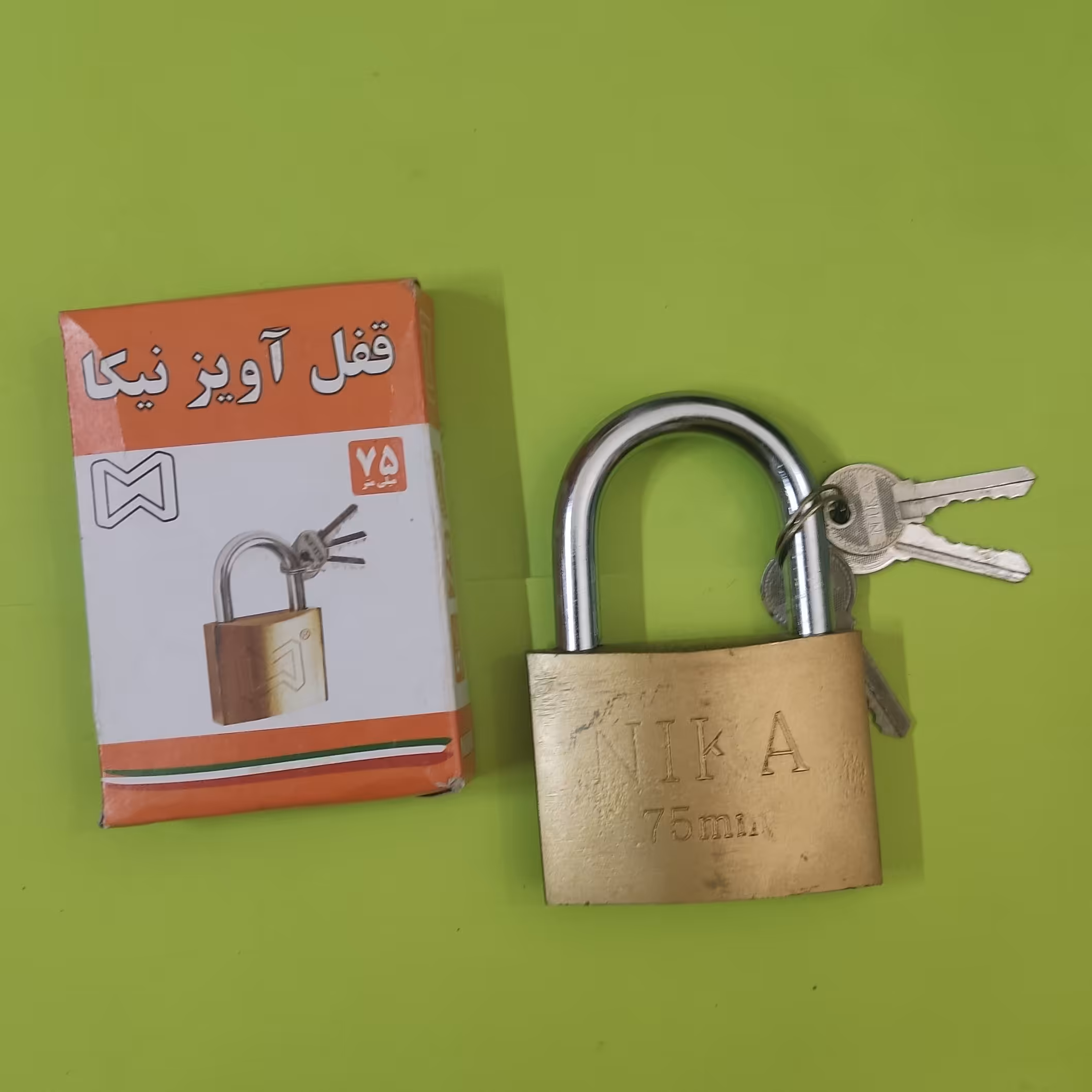 قفل آویز نیکا سایز 75 محصول فروشگاه وهاب زاده