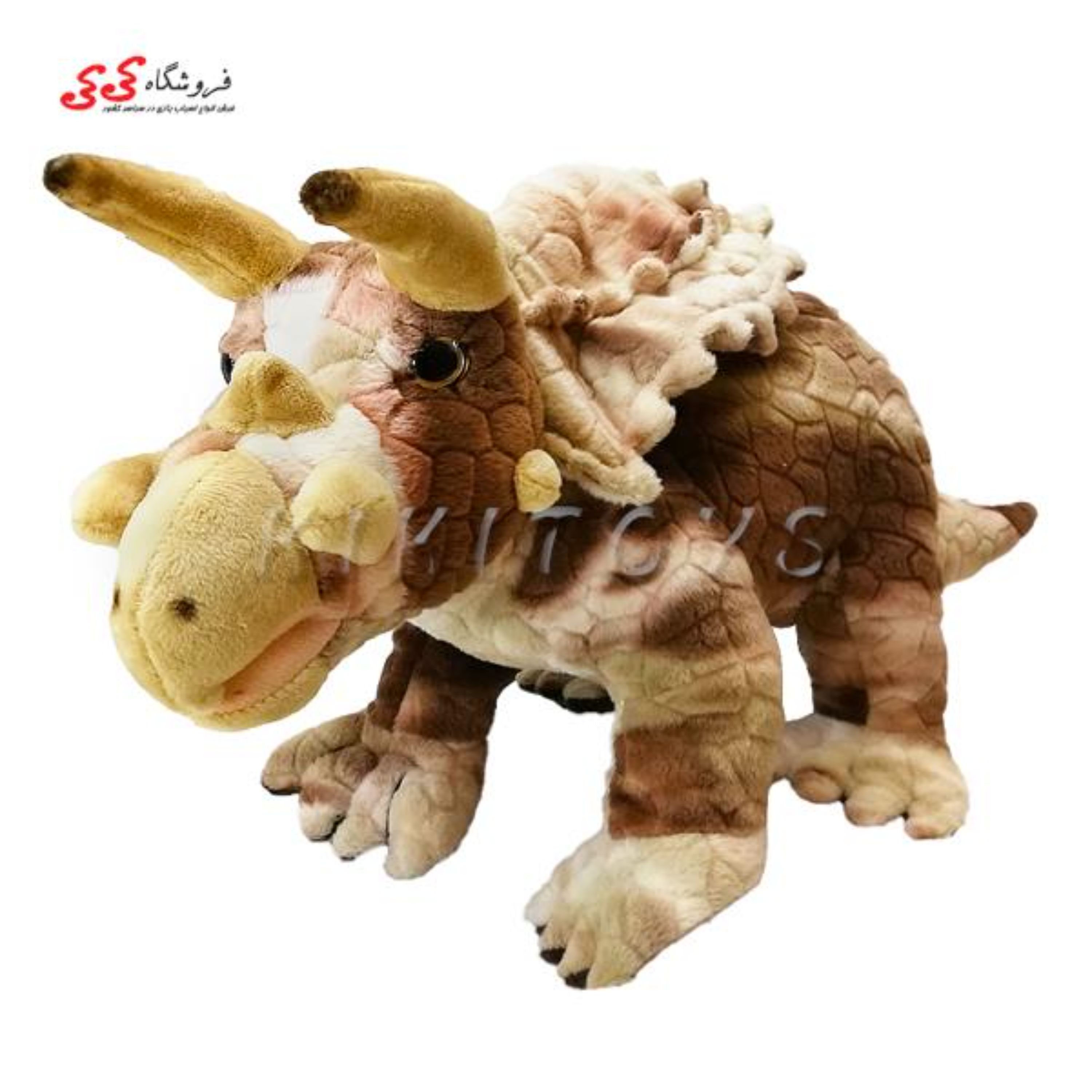 عروسک دایناسور تریسراتوپس مدل پولیشی Triceratops Dinosaur RD15506