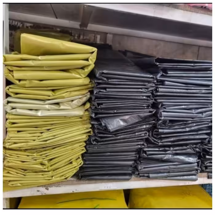 کیسه زباله زرد بسته 100 کیلویی ( 4 کیسه 25 کیلویی ) در ابعاد مختلف ارسال بصورت پس کرایه