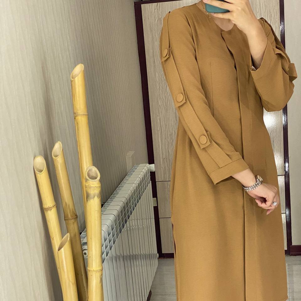 مانتو زنانه شیک وخوشگل جلو بسته دکمه مخفی