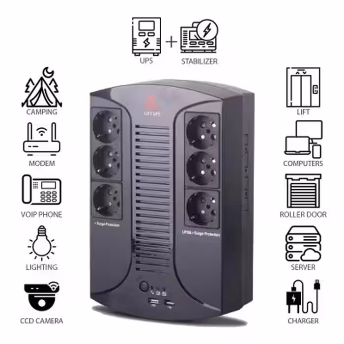 یو پی اس آدالیفت مدل ALU 650 ظرفیت 650 ولت آمپر به همراه باطری داخلی