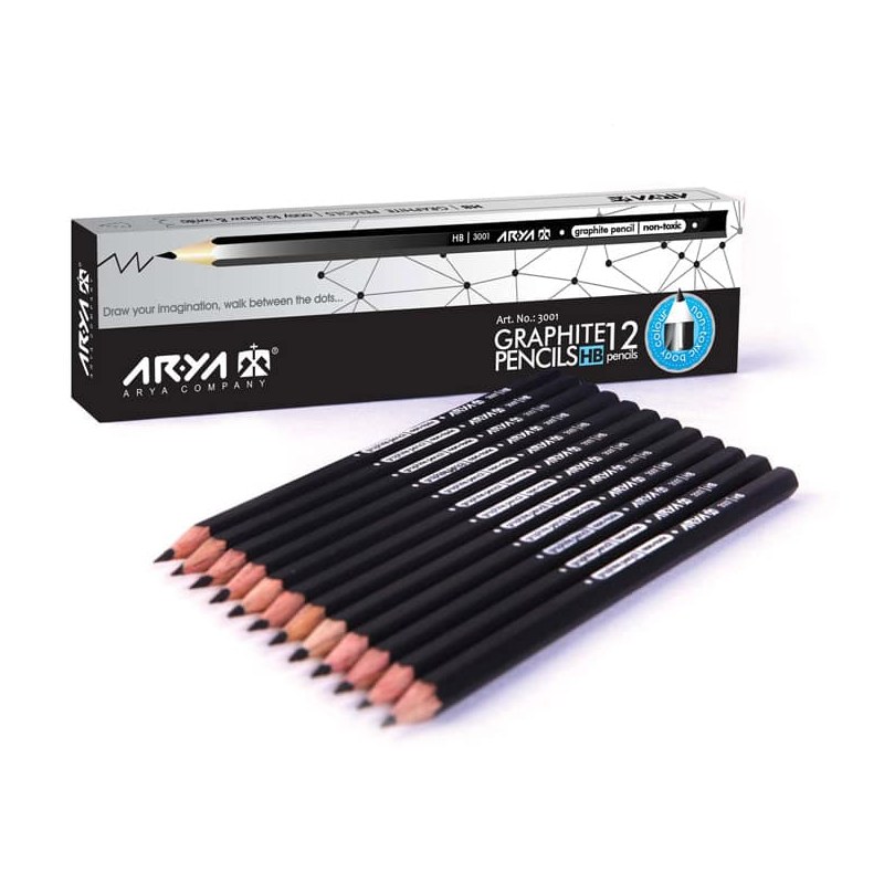 مداد مشکی آریا بسته 12 عددی ( سدای شاد)
