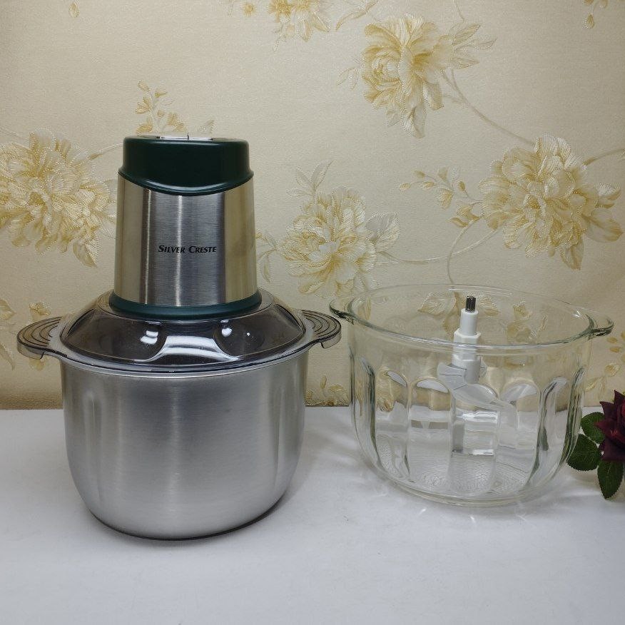 خردکن سیلور کرست 1000وات داری دو کاسه شیشه ای و استیل پرقدرت