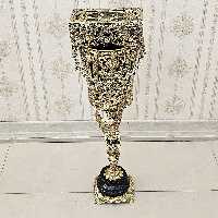 سطل و جا دستمال کاغذی برنز ( برنجی ) طرح فرشته گل رز پایه سنگی کد 1763