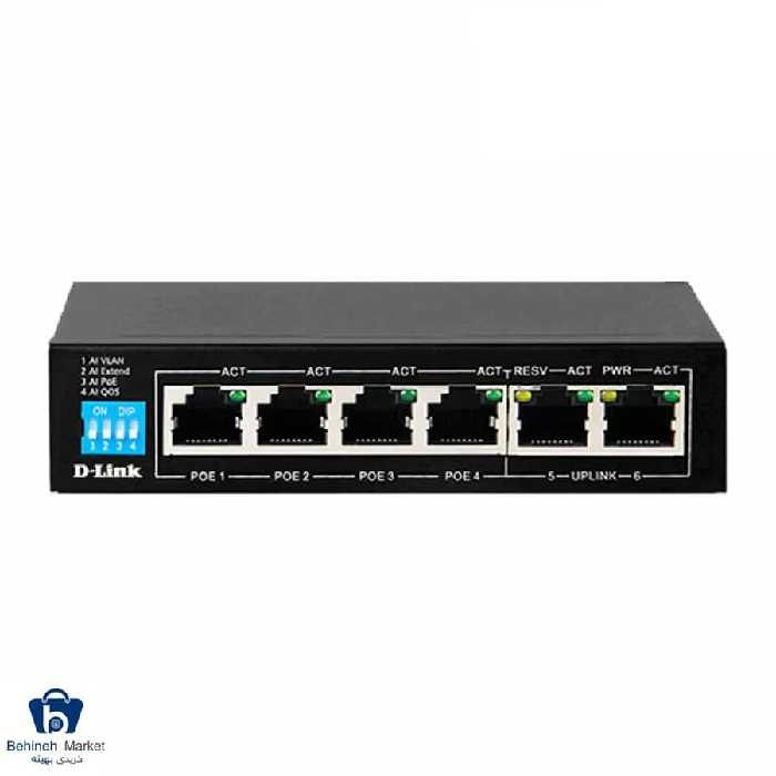 سوییچ شبکه 6 پورت دی لینک مدل DGS-F1006P