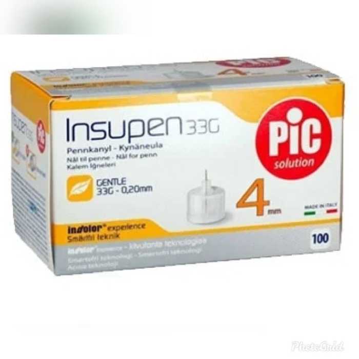 سر سوزن قلم انسولین 4 میلی متر پیک سولشن 100 عددی