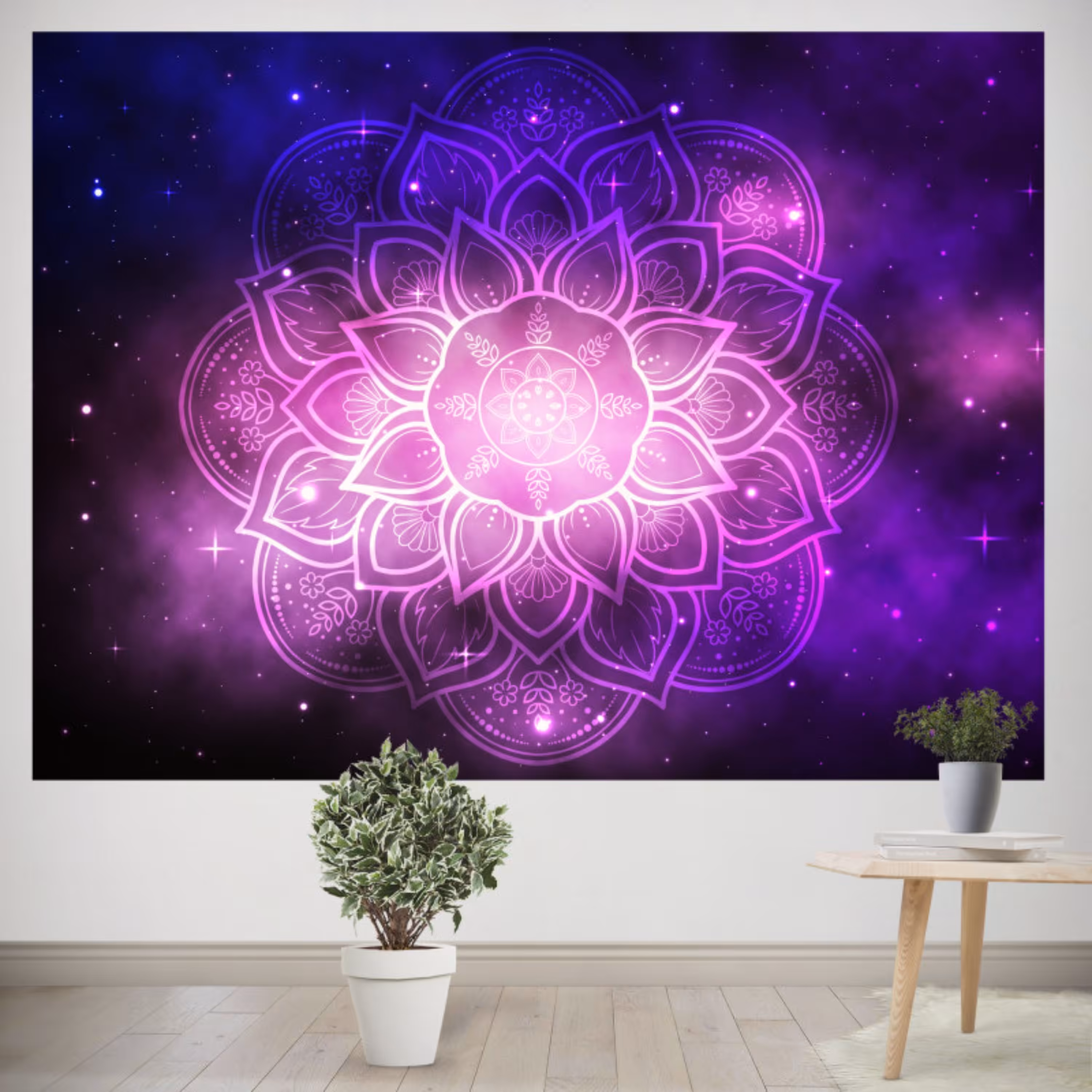 پوستر پارچه ای طرح تپستری کهکشان و ماندلا کد 027