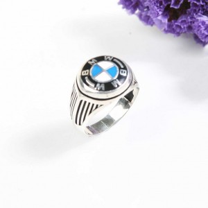 انگشتر نقره مردانه طرح BMW