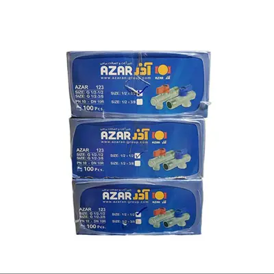 شیر پیسوار فیلتر دار آذران 123 سایز سه هشتم در یک دوم کارتن 100 عدی